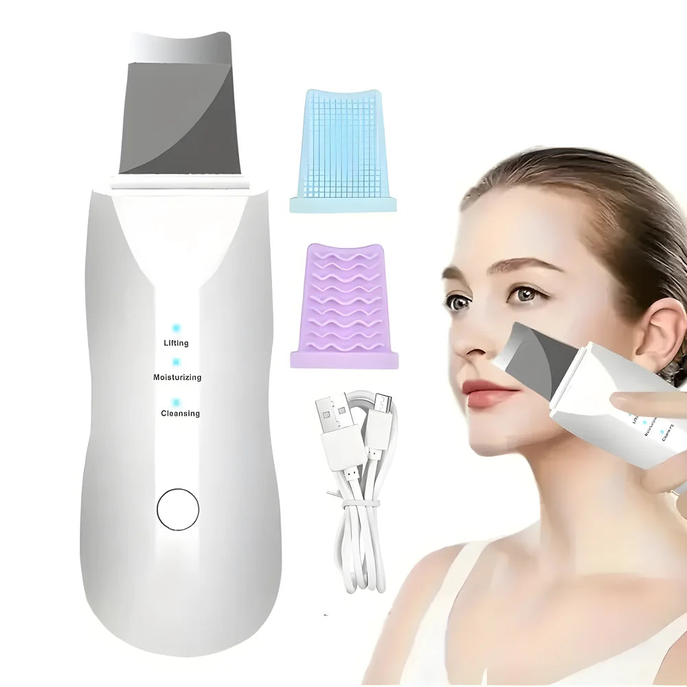 Deep Vibrating Facial Scrubber – Blackhead Remover & Skin Peeling Spatula