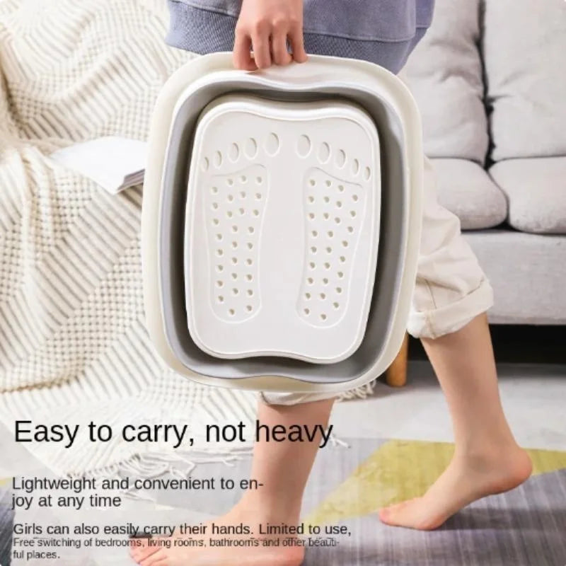 Foldable Foot Spa Bucket – Soaking Basin for Home Pedicure & Sauna