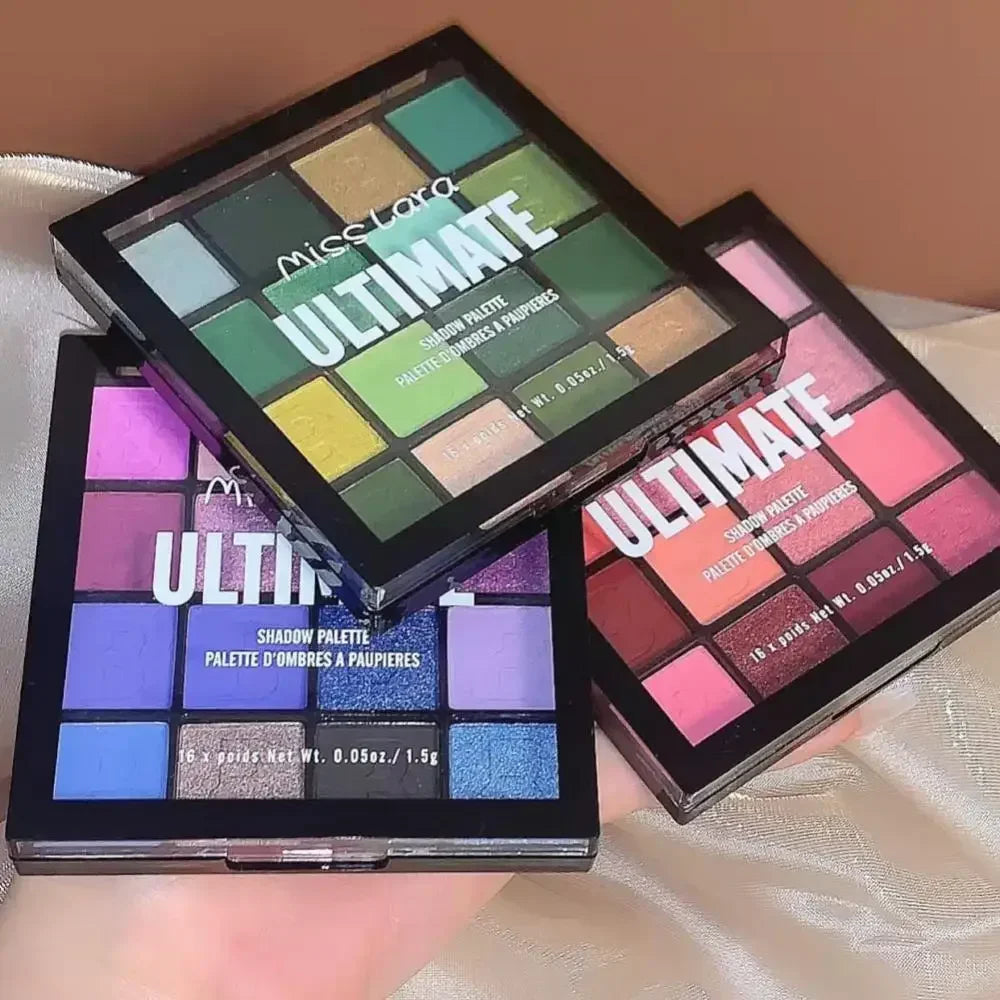 16-Color Matte & Shimmer Eyeshadow Palette – High-Pigment & Waterproof