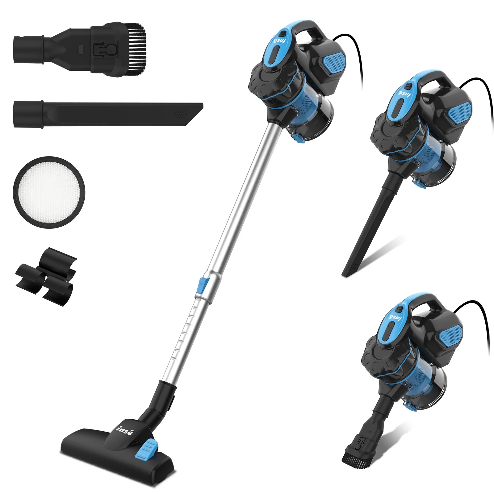INSE I5 Corded Stick Vacuum – 18KPa Powerful Suction for Home & Pet Hair