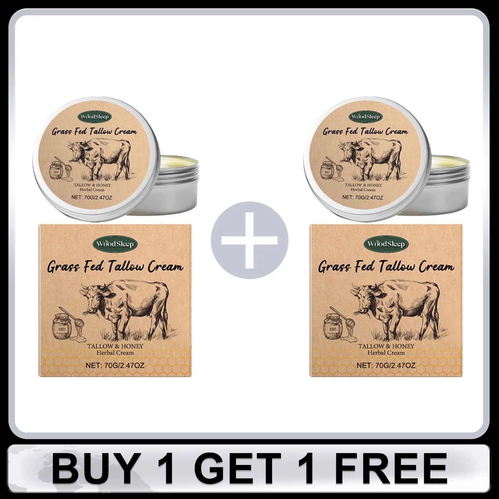 Beef Tallow Balm – Nourishing Moisturizer for Dry & Damaged Skin