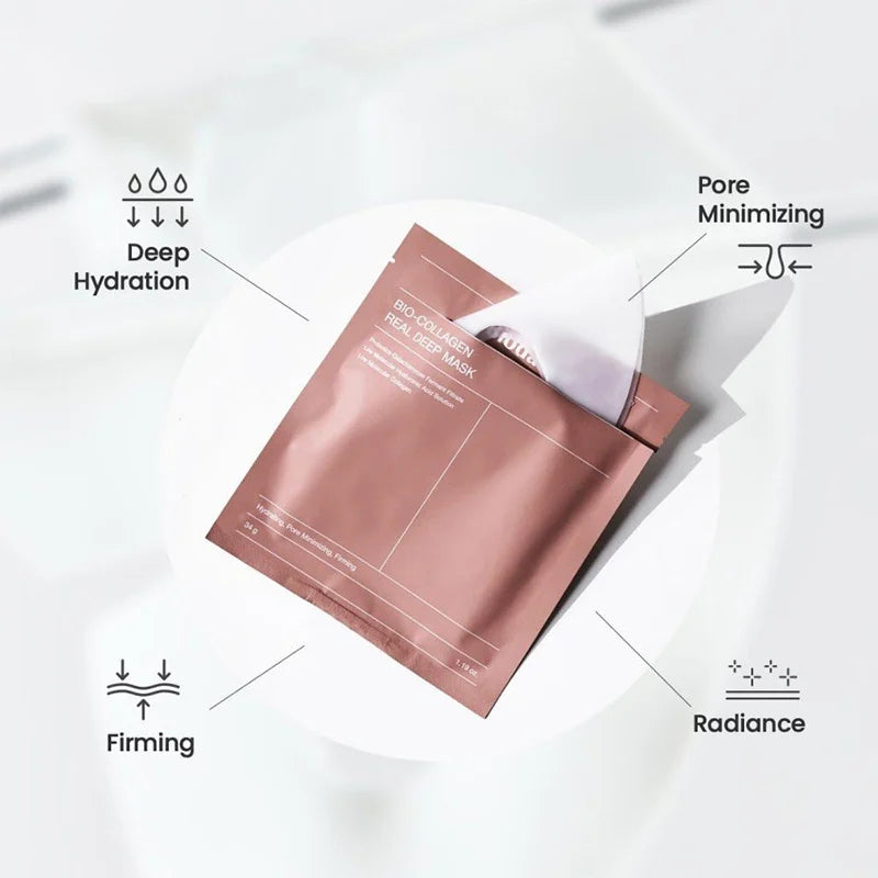 Bio Collagen Face Mask – Deep Hydrating & Brightening Overnight Skincare (1–20pcs)