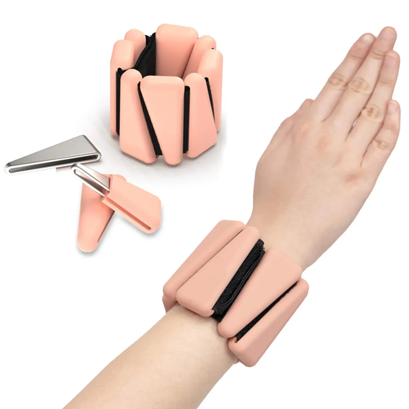1/2 lb Adjustable Silicone Wrist & Ankle Weights – Fitness & Yoga Bands