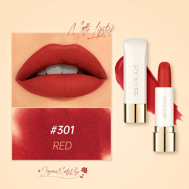 FOCALLURE 16 Shades Matte Lipstick Set – Waterproof, High-Pigment, Natural Finish: