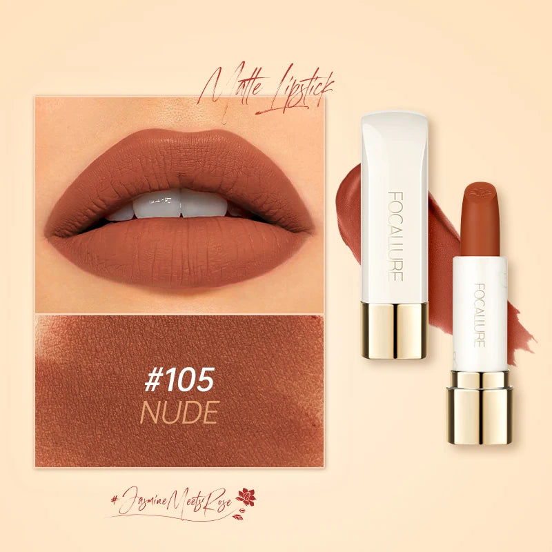 FOCALLURE 16 Shades Matte Lipstick Set – Waterproof, High-Pigment, Natural Finish:
