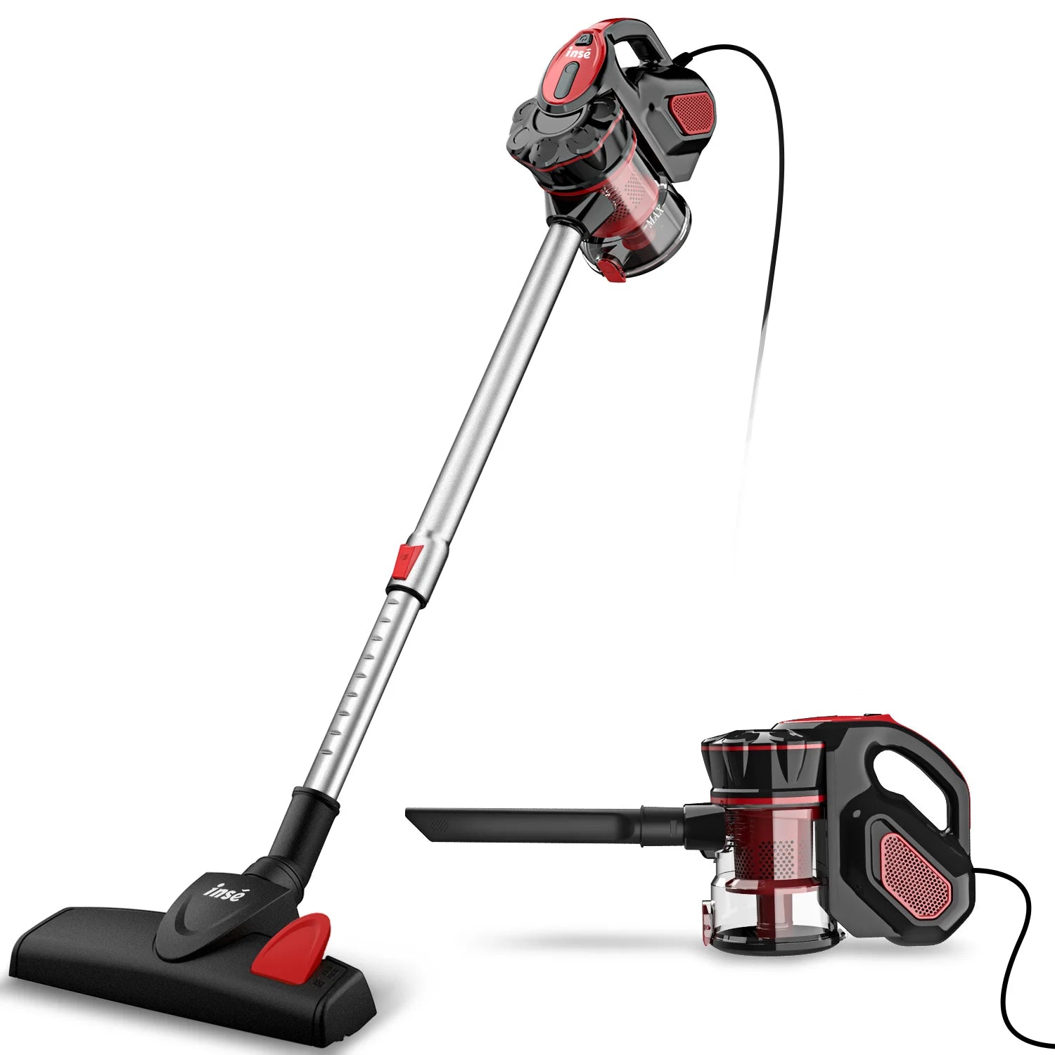 INSE I5 Corded Stick Vacuum – 18KPa Powerful Suction for Home & Pet Hair