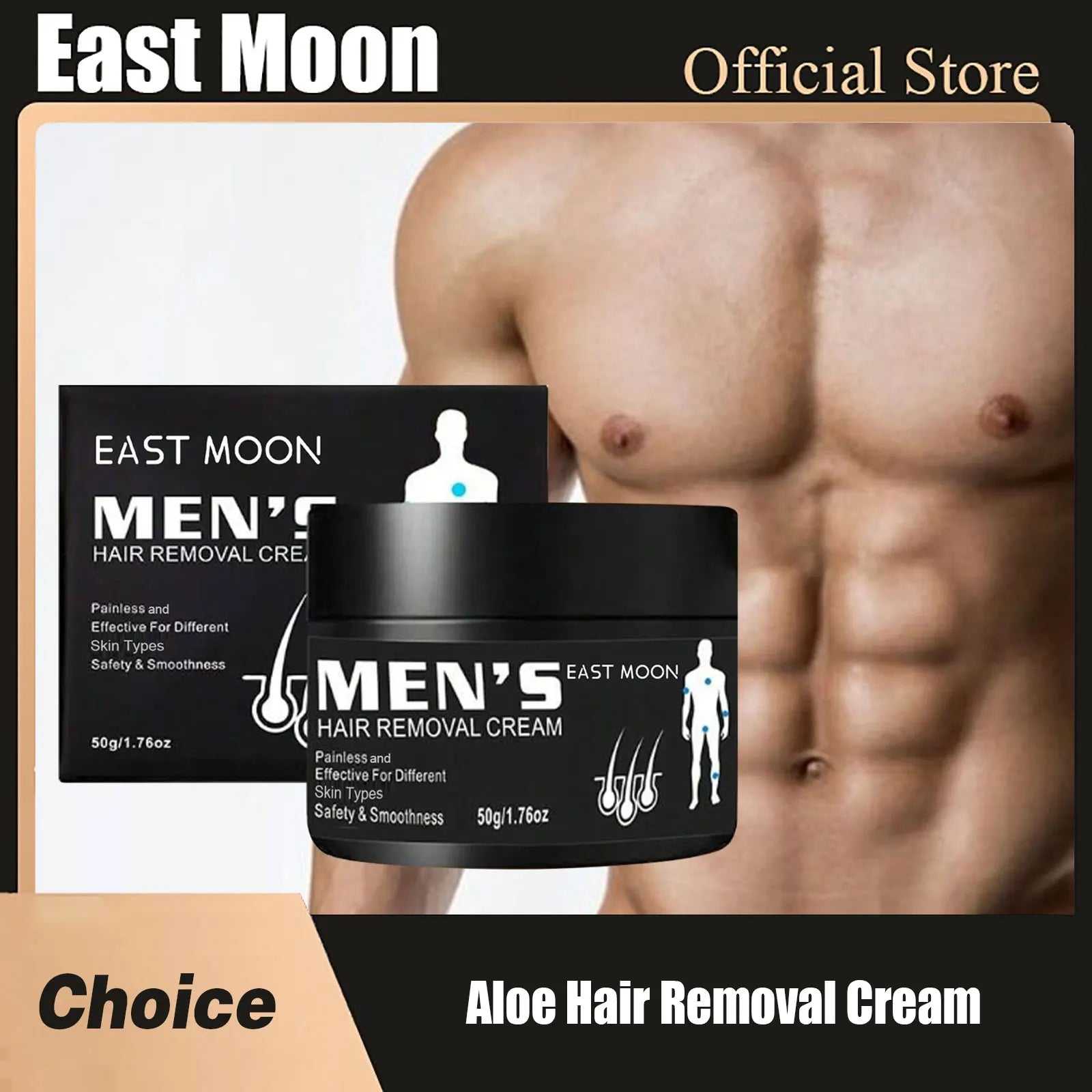 Men’s Aloe Hair Removal Cream – Painless & Nourishing