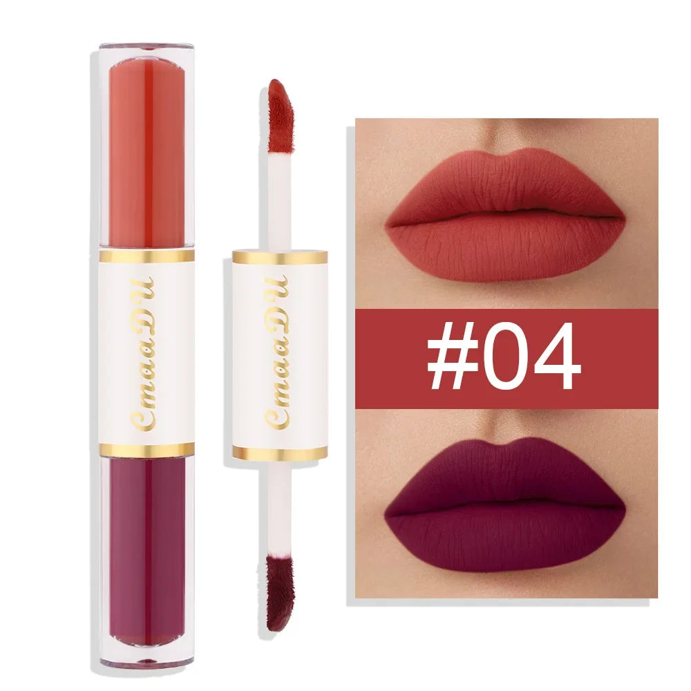 5-in-1 Matte Lipstick Set – Velvet Lip Tint & Gloss Combo