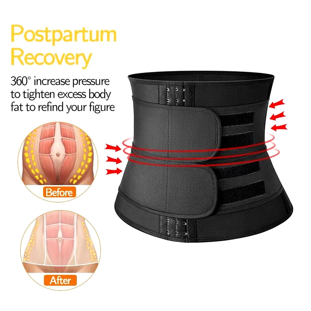 Neoprene Waist Trainer Belt – Tummy Control Sweat Cincher for Workout