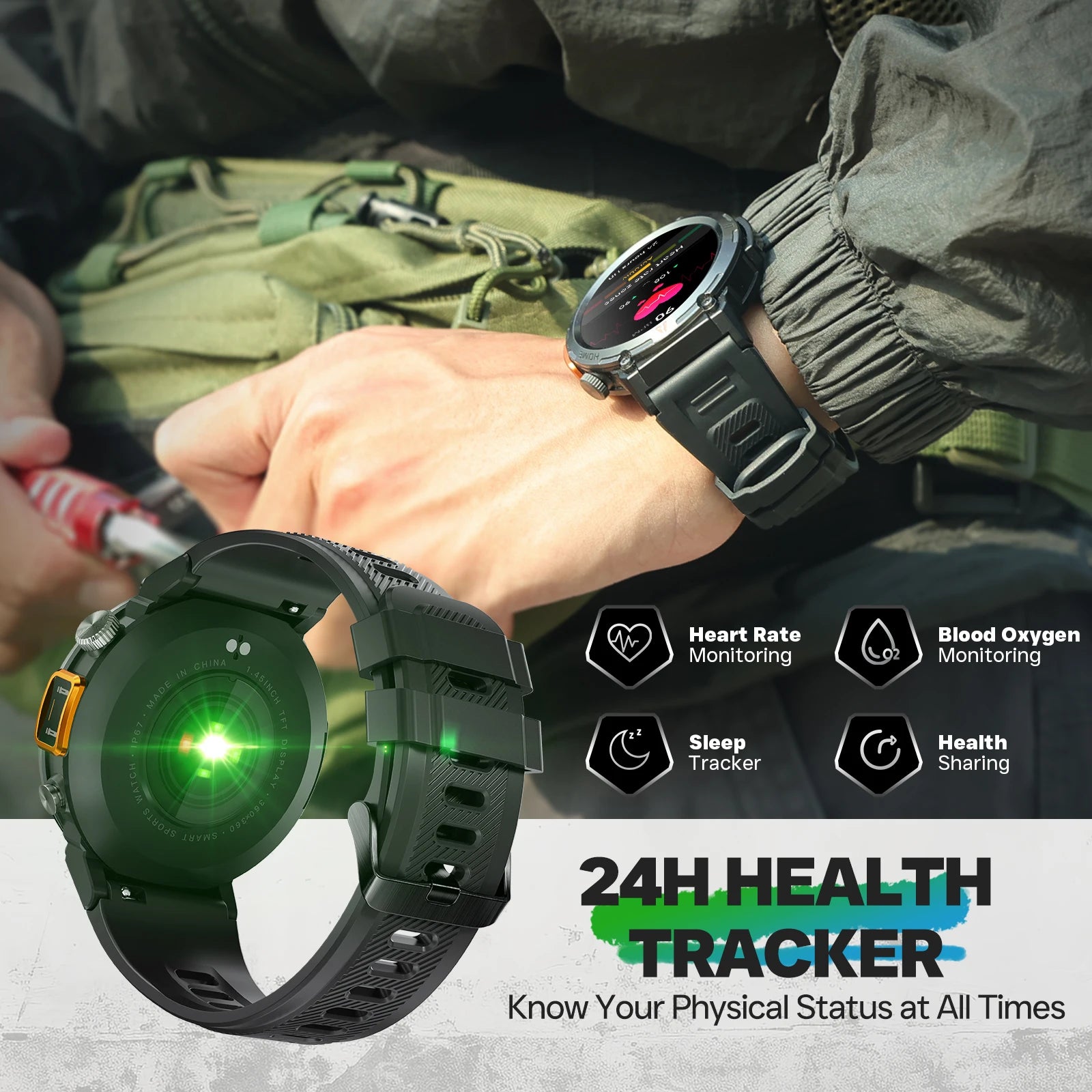 Smart Watch – Bluetooth Call & Health Monitor for iOS/Android