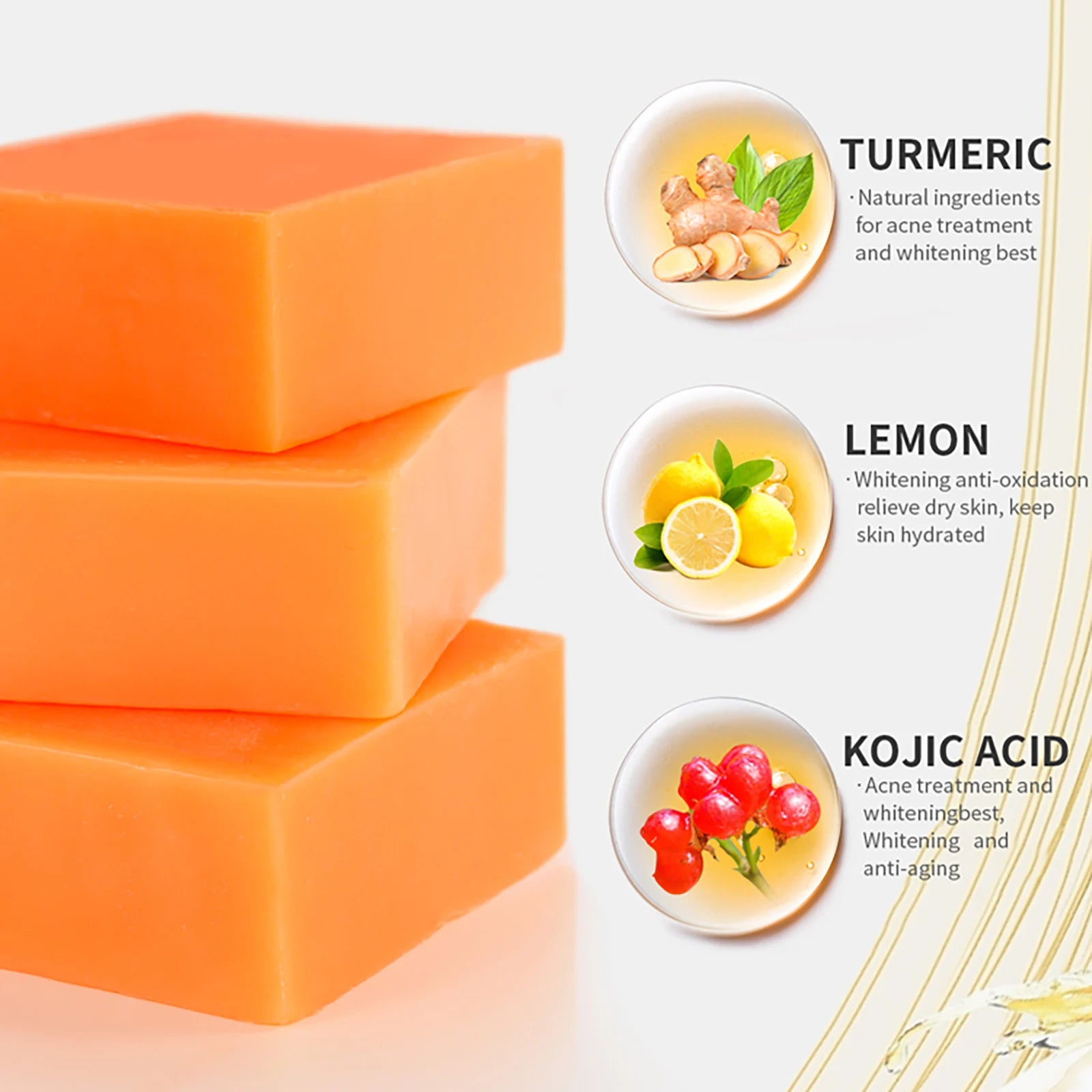 Natural Turmeric Body Wash – Brightening & Deep Cleansing Soap Bar 2 for 1