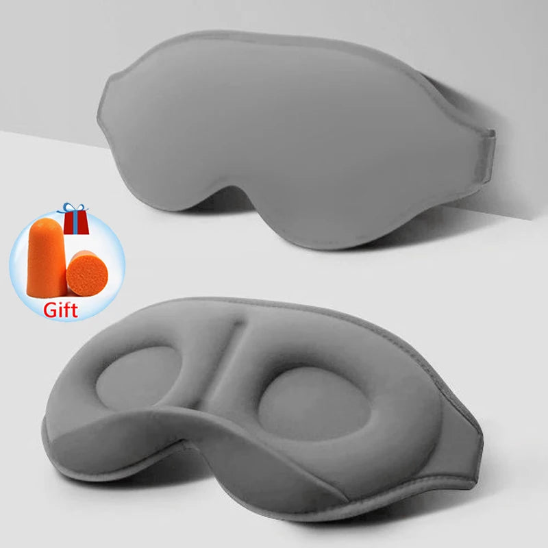 3D Contoured Sleep Mask – 100% Light-Blocking Eye Mask for Travel & Rest