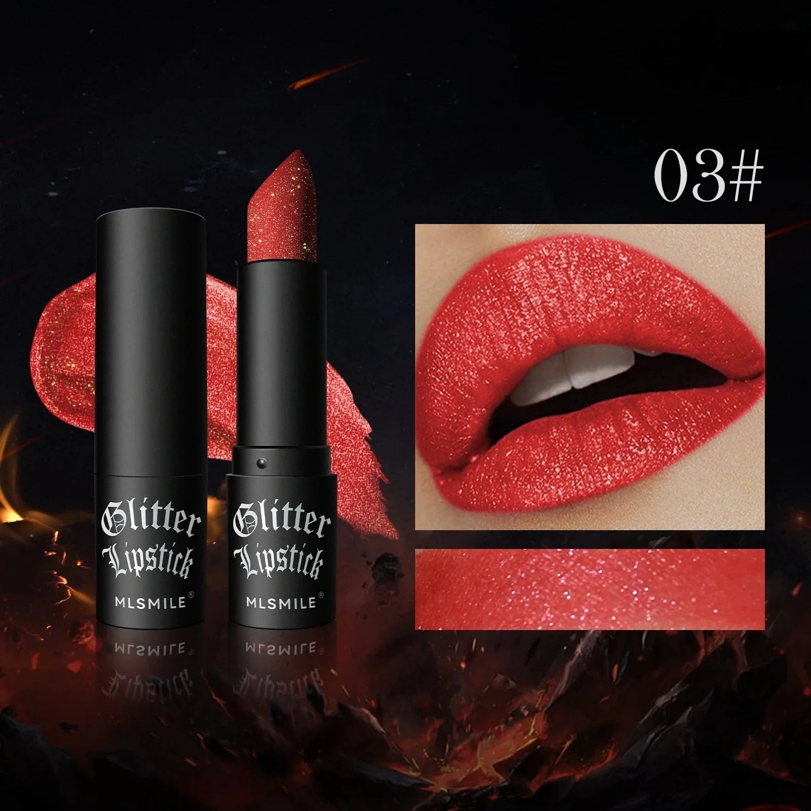 7-Color Diamond Matte Lipstick – Waterproof Glitter Lip Tint Balm