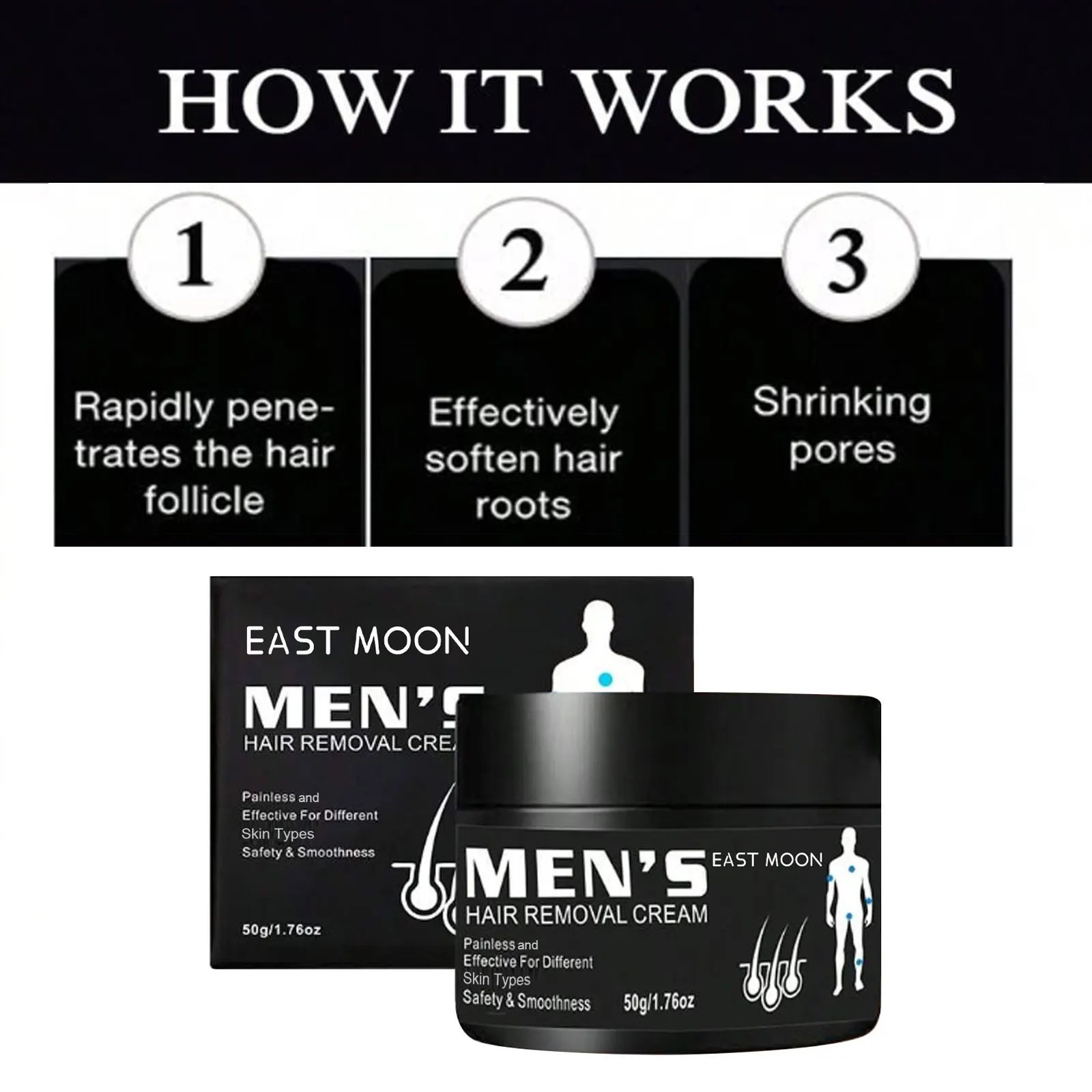 Men’s Aloe Hair Removal Cream – Painless & Nourishing