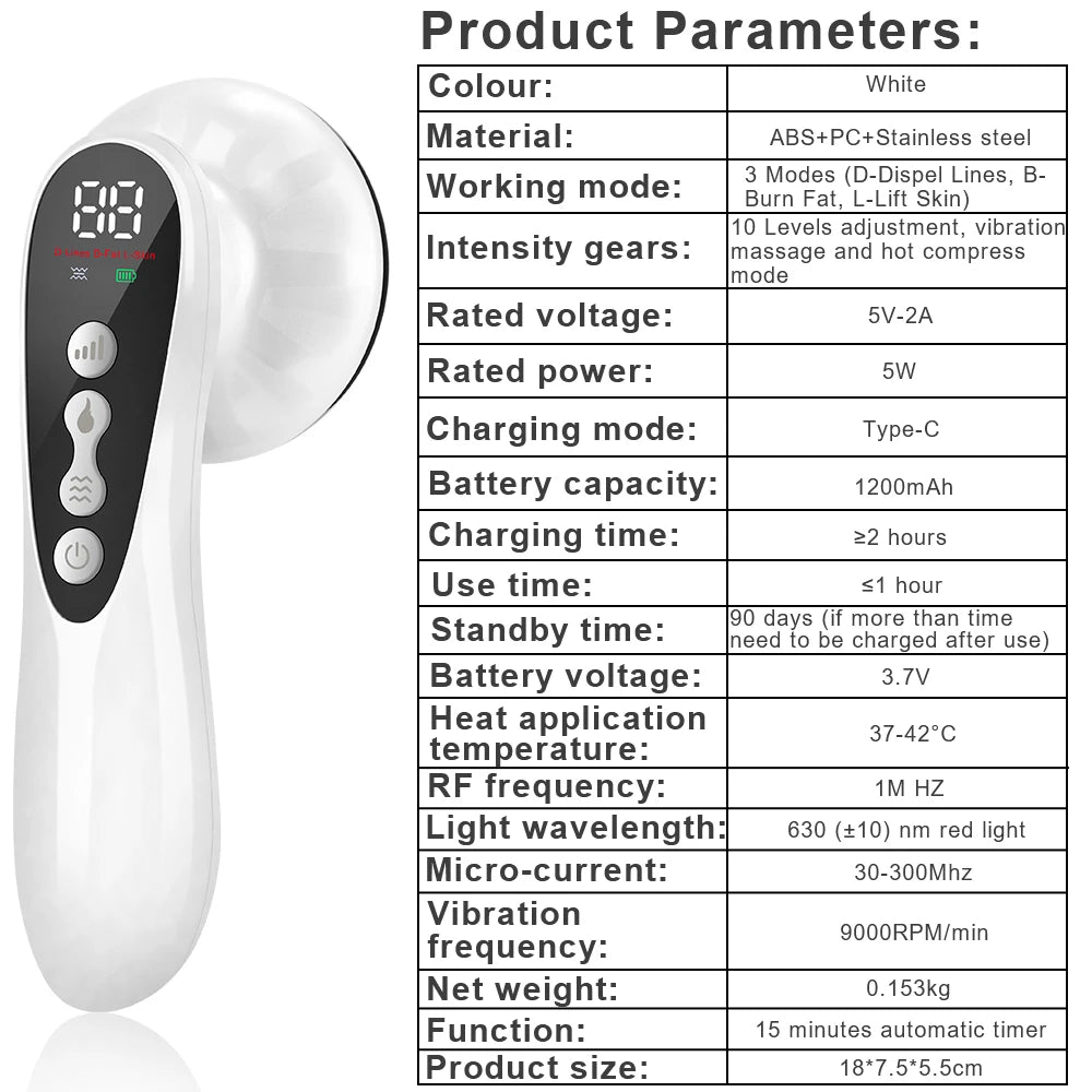 Cordless Electric Fat Remover – Handheld Cellulite & Body Sculpting Massager