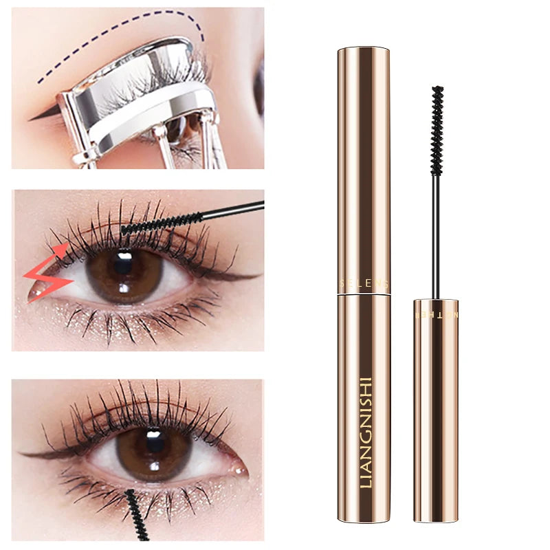 Silk Fiber Matte Mascara – Waterproof, Curling & Lengthening with Ultra-Fine Brush