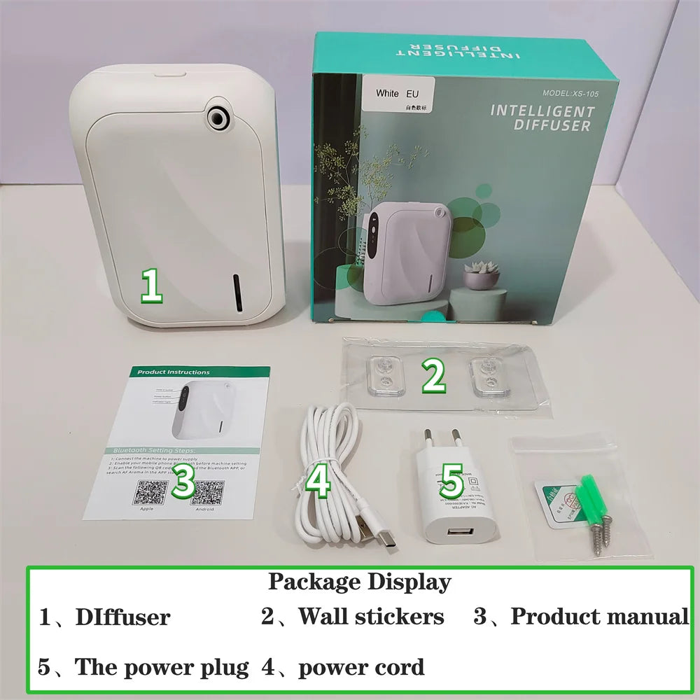 Bluetooth Aroma Diffuser – Wall-Mounted Essential Oil Scent Machine