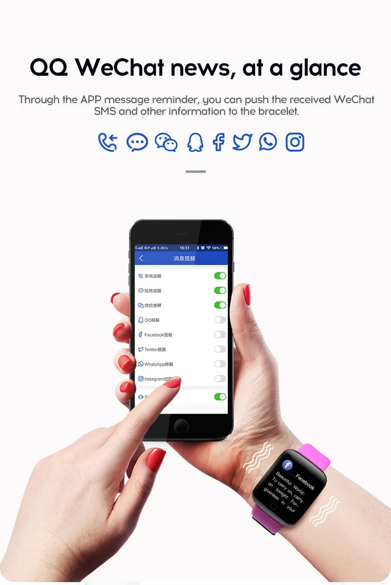 116 Plus Smart Watch – Fitness Tracker with Heart Rate Monitor & Waterproof Design