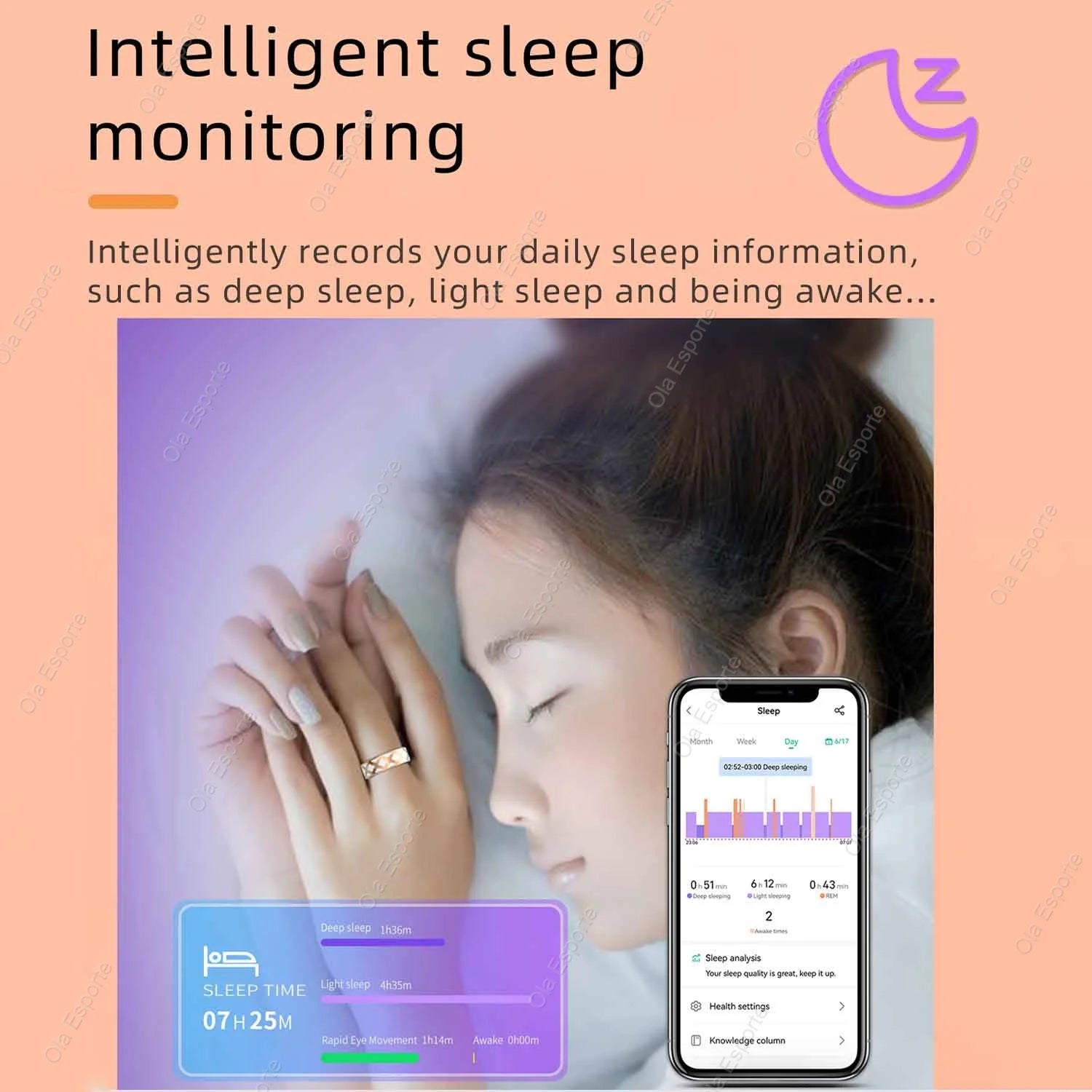 Smart Ring for Xiaomi – Heart Rate, SpO2 & Sleep Monitor Fitness Tracker