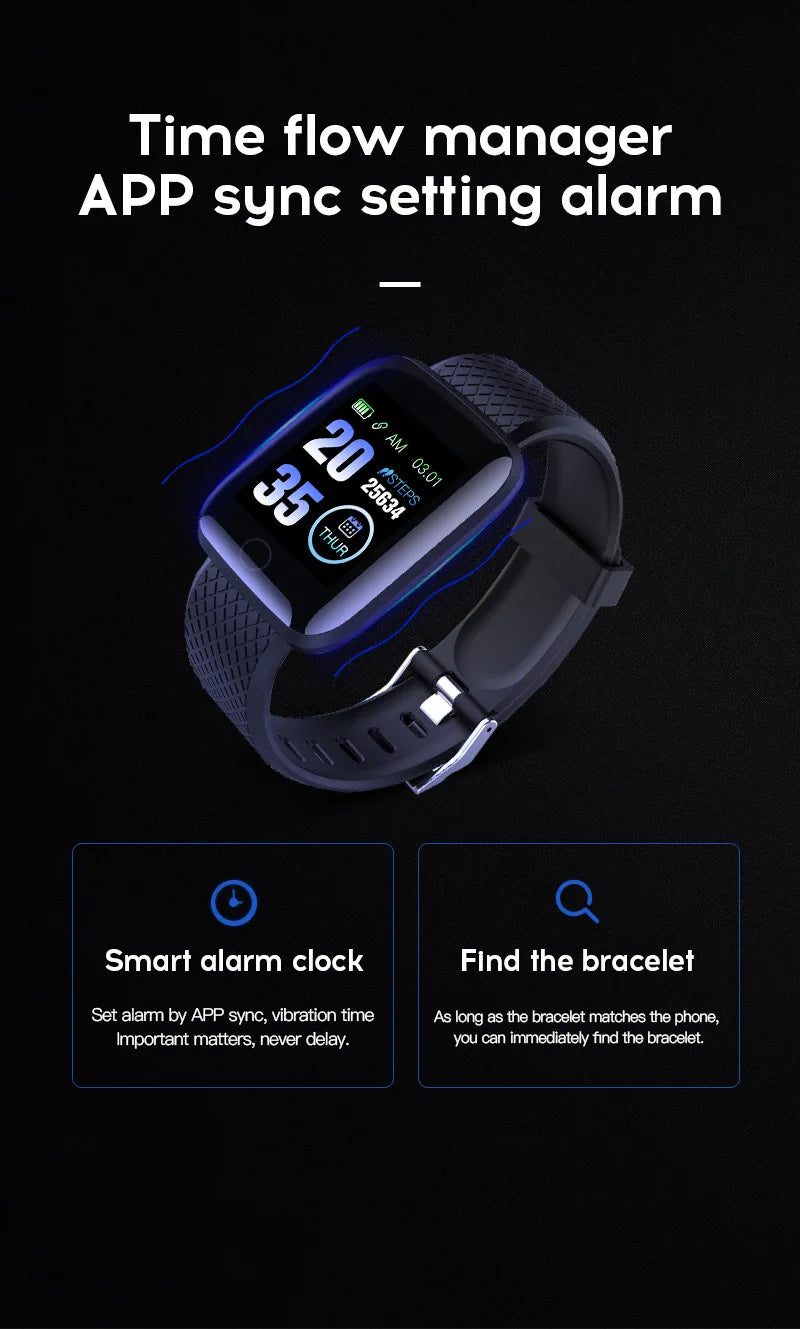 116 Plus Smart Watch – Fitness Tracker with Heart Rate Monitor & Waterproof Design
