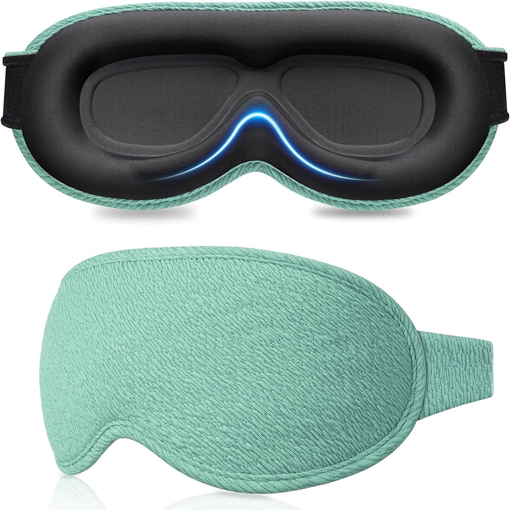 3D Contoured Sleep Mask – 100% Light-Blocking Eye Mask for Travel & Rest