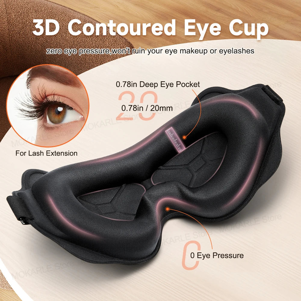 3D Sleep Mask – Soft, Light-Blocking Eye Mask for Travel & Night Use