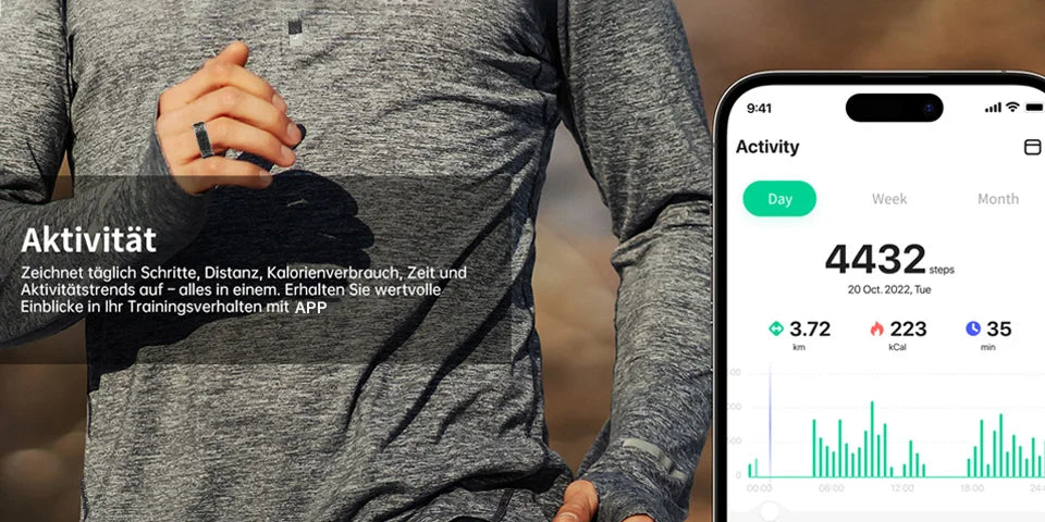 Smart Ring Heart Rate & Oximeter Monitor – IP68, Multi-Sport for Android & iOS