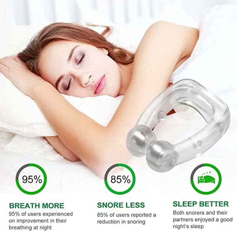 Magnetic Anti-Snoring Nose Clip – Silicone Sleep Aid for Easy Breathing