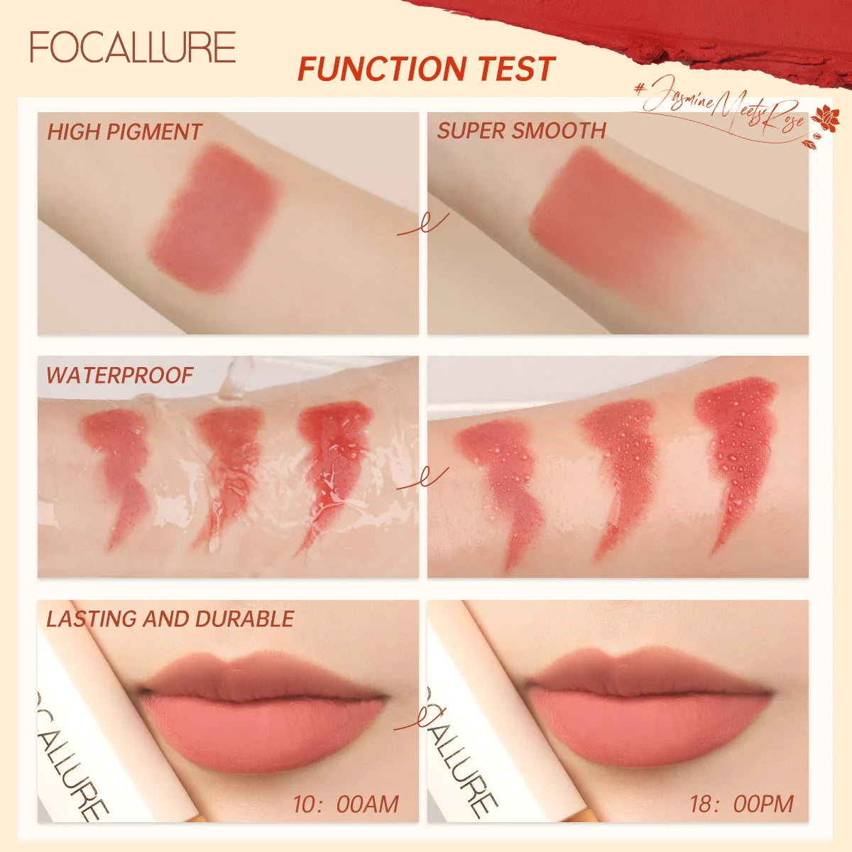 FOCALLURE 16 Shades Matte Lipstick Set – Waterproof, High-Pigment, Natural Finish: