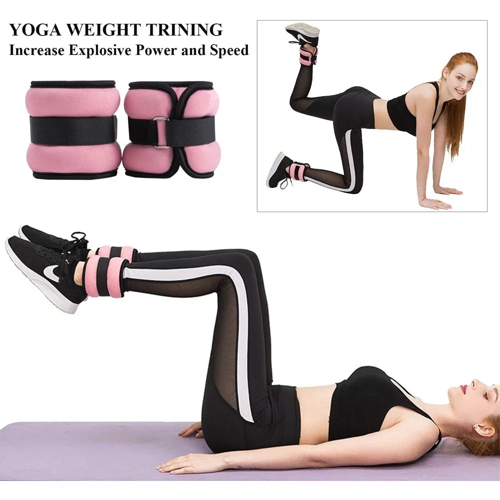 Adjustable Ankle & Wrist Weights (0.5kg/1kg) – Neoprene Straps for Training & Cardio
