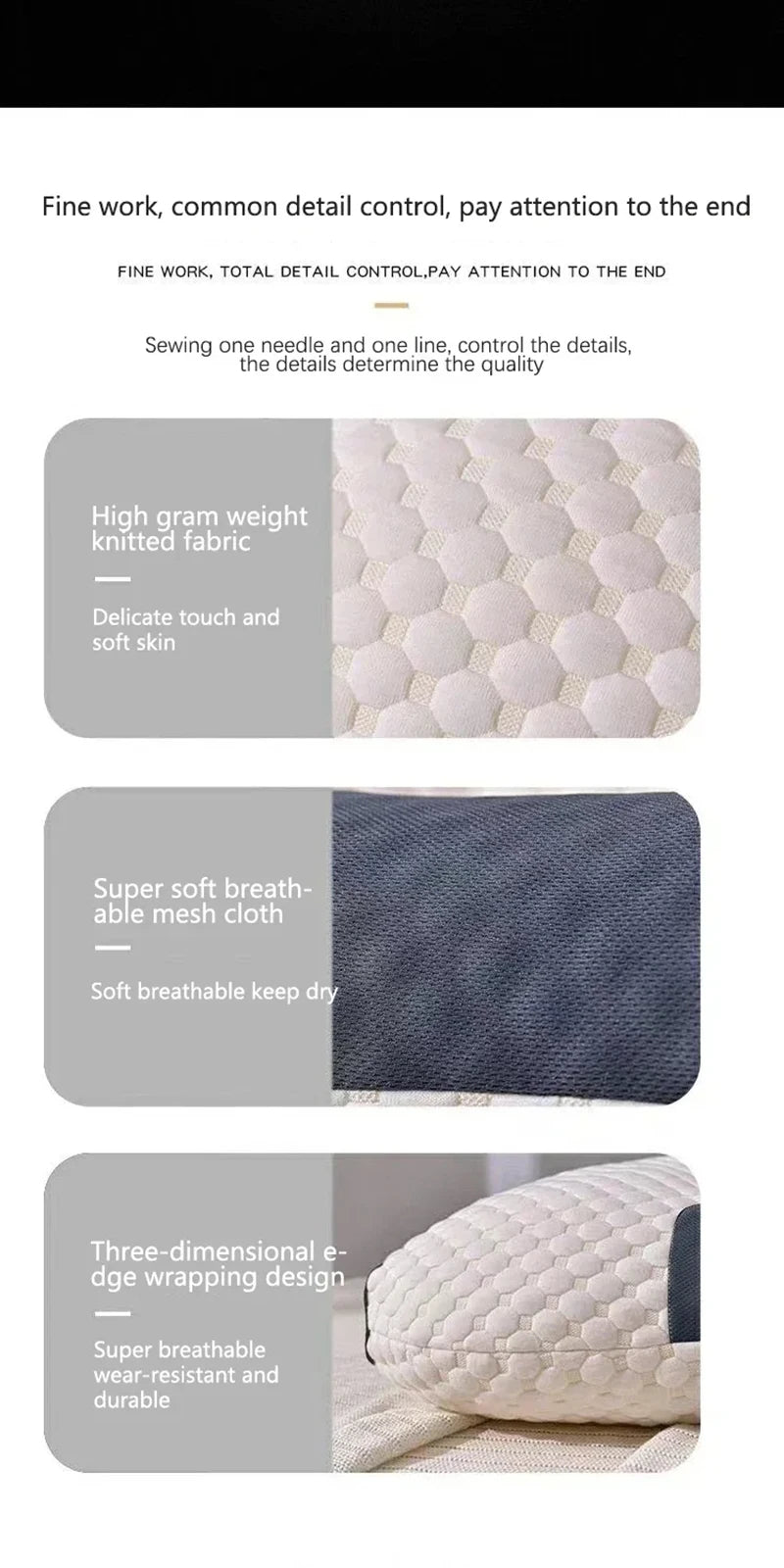 Orthopedic Cervical Neck Pillow – Soybean Fiber Sleep & Massage Support