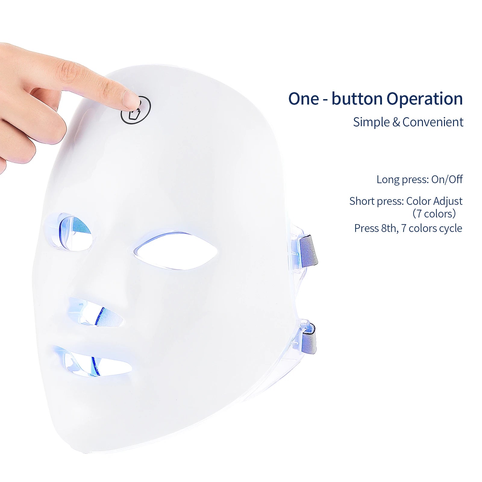 Rechargeable 7-Color LED Facial Mask – Skin Rejuvenation & Acne Treatment