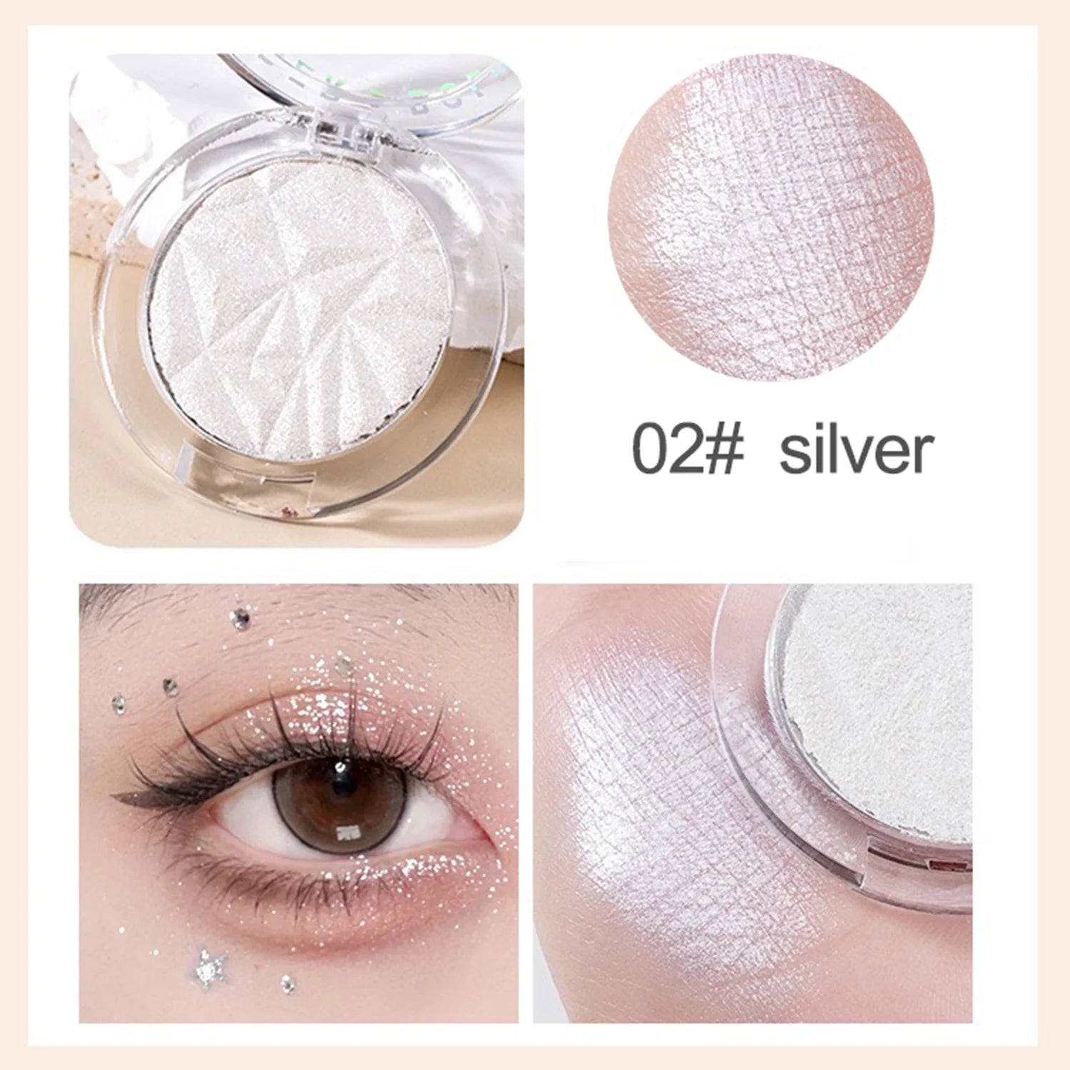 Shimmer Diamond Glow Highlighter – 2-Color Palette for Radiant Skin & Contour