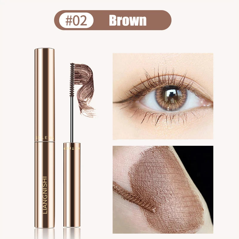 Silk Fiber Matte Mascara – Waterproof, Curling & Lengthening with Ultra-Fine Brush