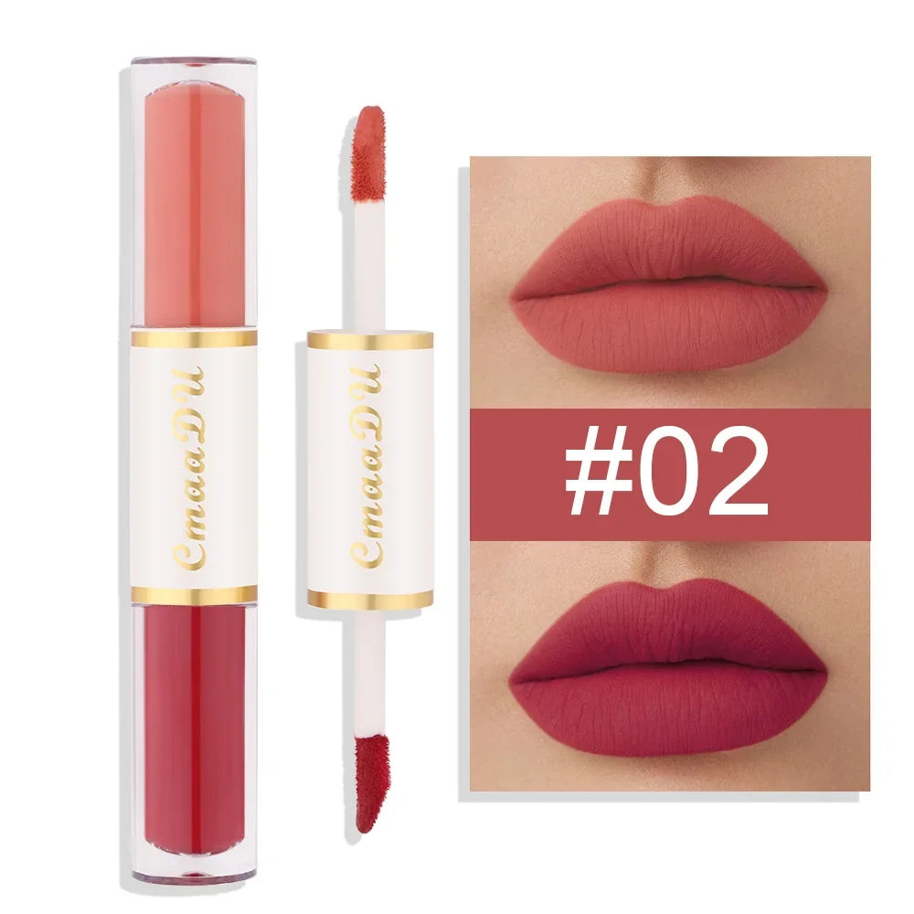 5-in-1 Matte Lipstick Set – Velvet Lip Tint & Gloss Combo