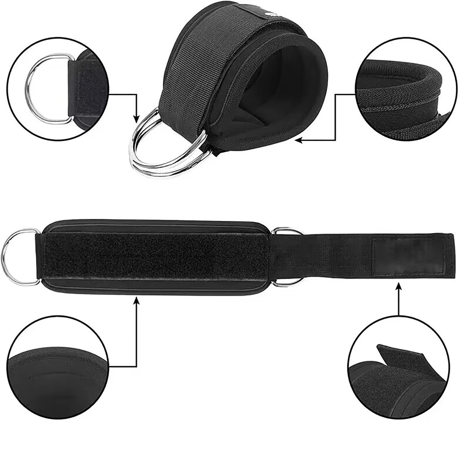 Fitness Ankle Buckle Strap – Leg & Hip Training Attachment for Cable Machines