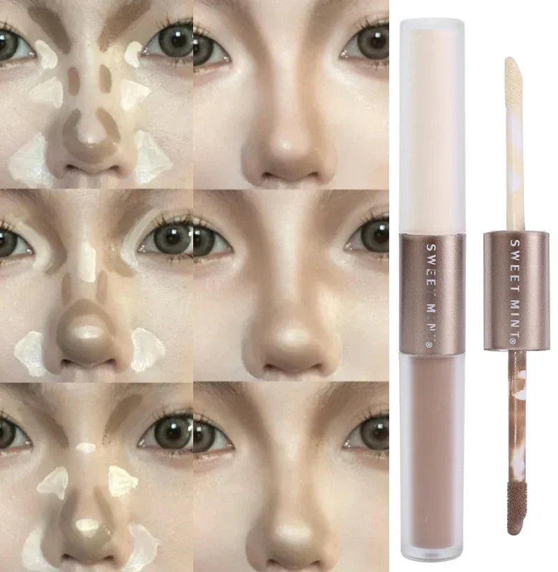 2-in-1 Matte Contour & Highlighter Stick – Double-Ended Cream Bronzer