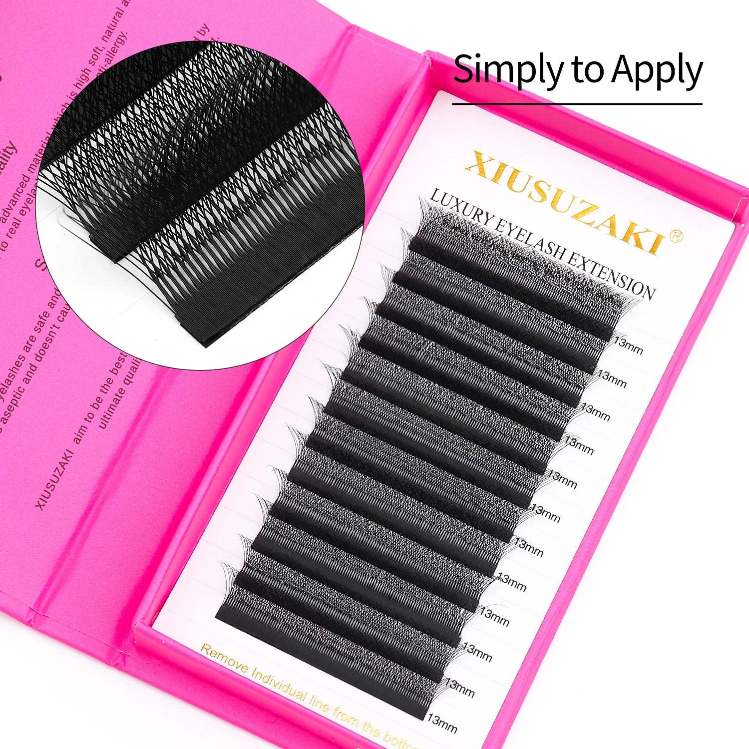 XIUSUZAKI 5D W Lash Fans – Soft Black Volume Eyelash Extensions
