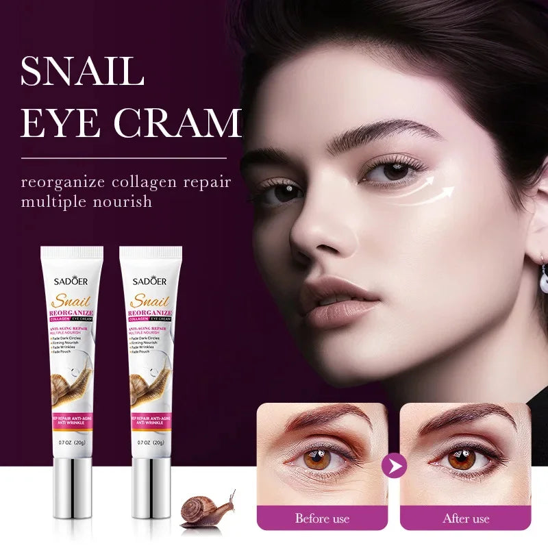 Snail Collagen Eye Cream – Anti-Aging, Dark Circles & Puffiness Care