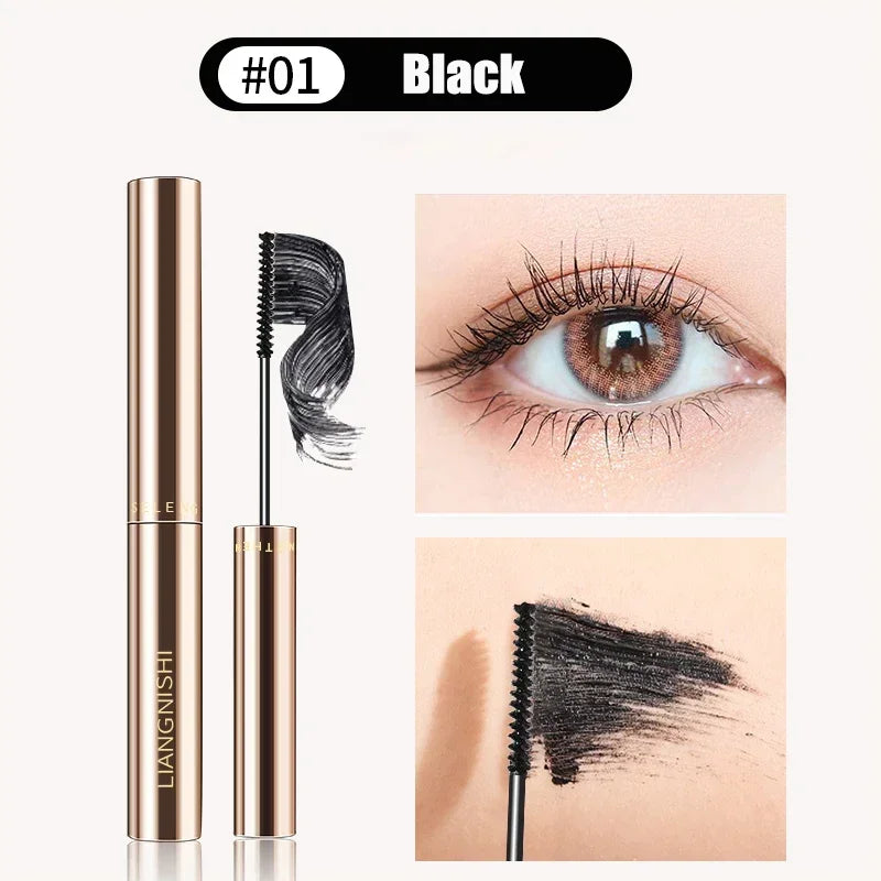 Silk Fiber Matte Mascara – Waterproof, Curling & Lengthening with Ultra-Fine Brush
