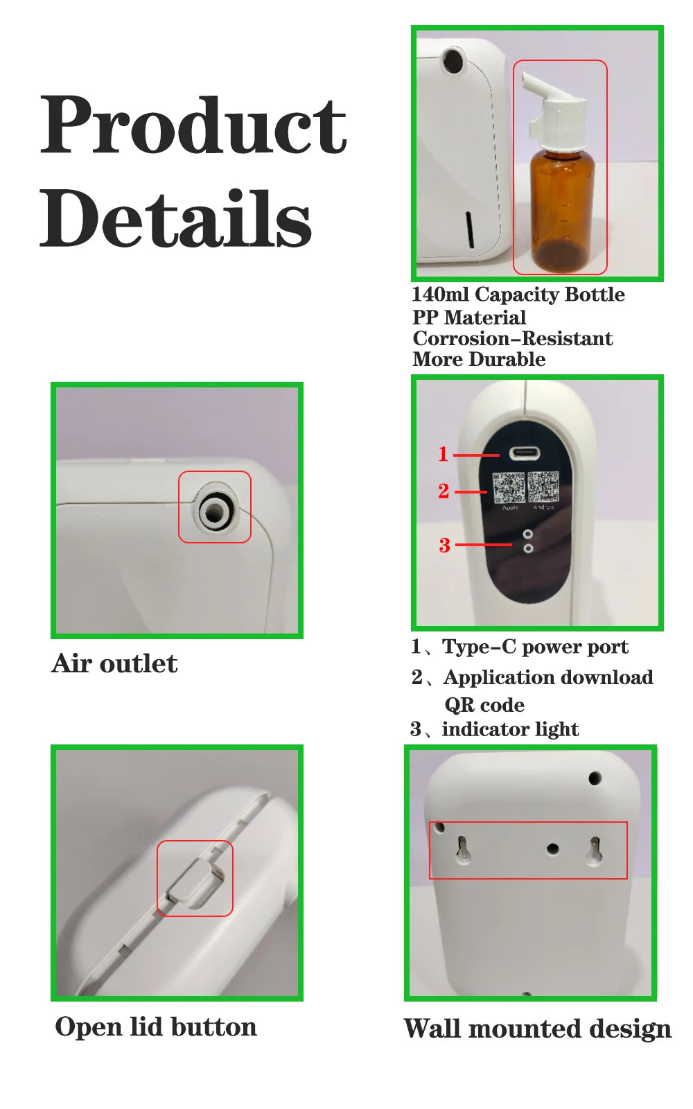 Bluetooth Aroma Diffuser – Wall-Mounted Essential Oil Scent Machine