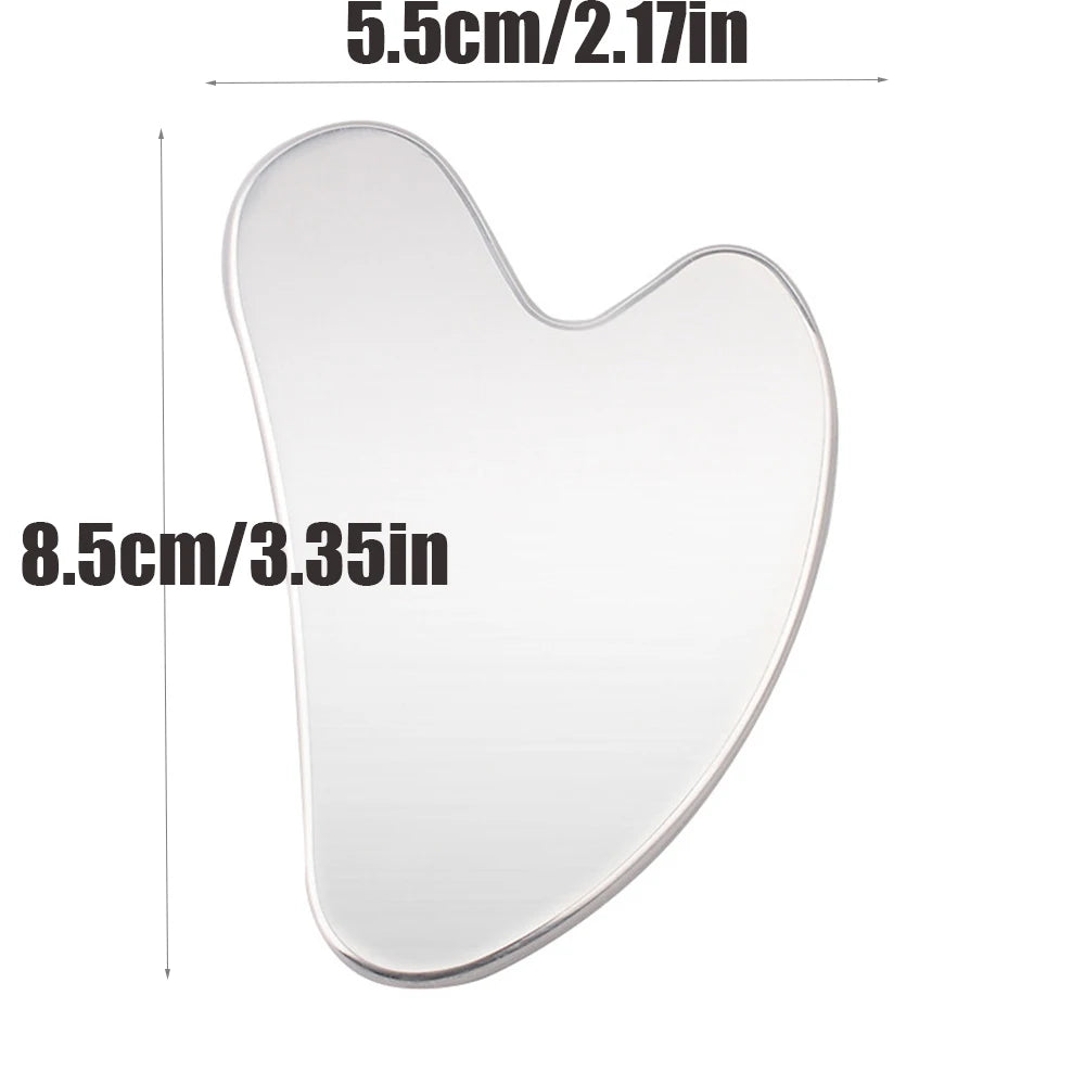 Stainless Steel Gua Sha Scraper – Face & Body Massage Tool
