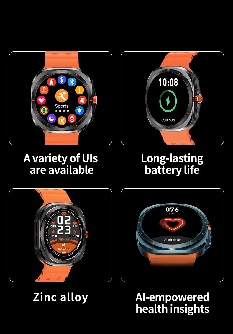 LAXASFIT GT7 Ultra Smartwatch – Bluetooth Calling & AMOLED Fitness Tracker