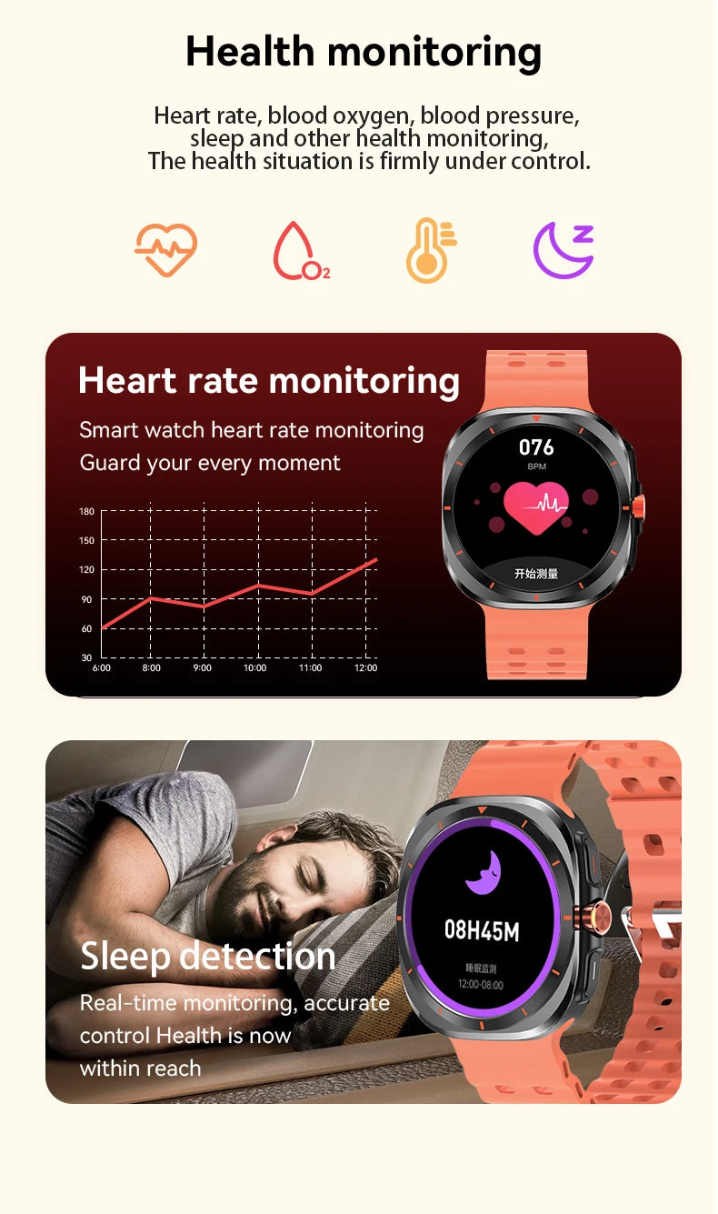 LAXASFIT GT7 Ultra Smartwatch – Bluetooth Calling & AMOLED Fitness Tracker