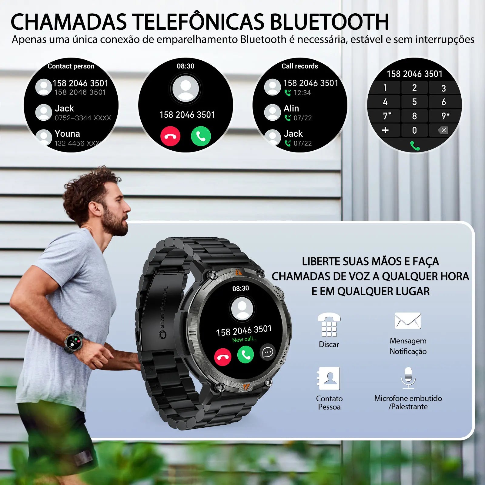Smart Watch – Bluetooth Call & Health Monitor for iOS/Android