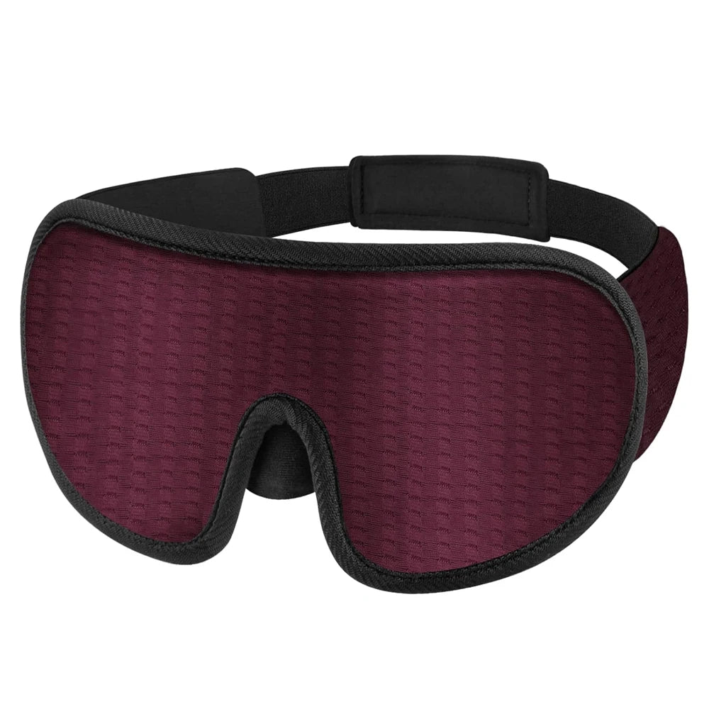 3D Contoured Sleep Mask – 100% Light-Blocking Eye Mask for Travel & Rest
