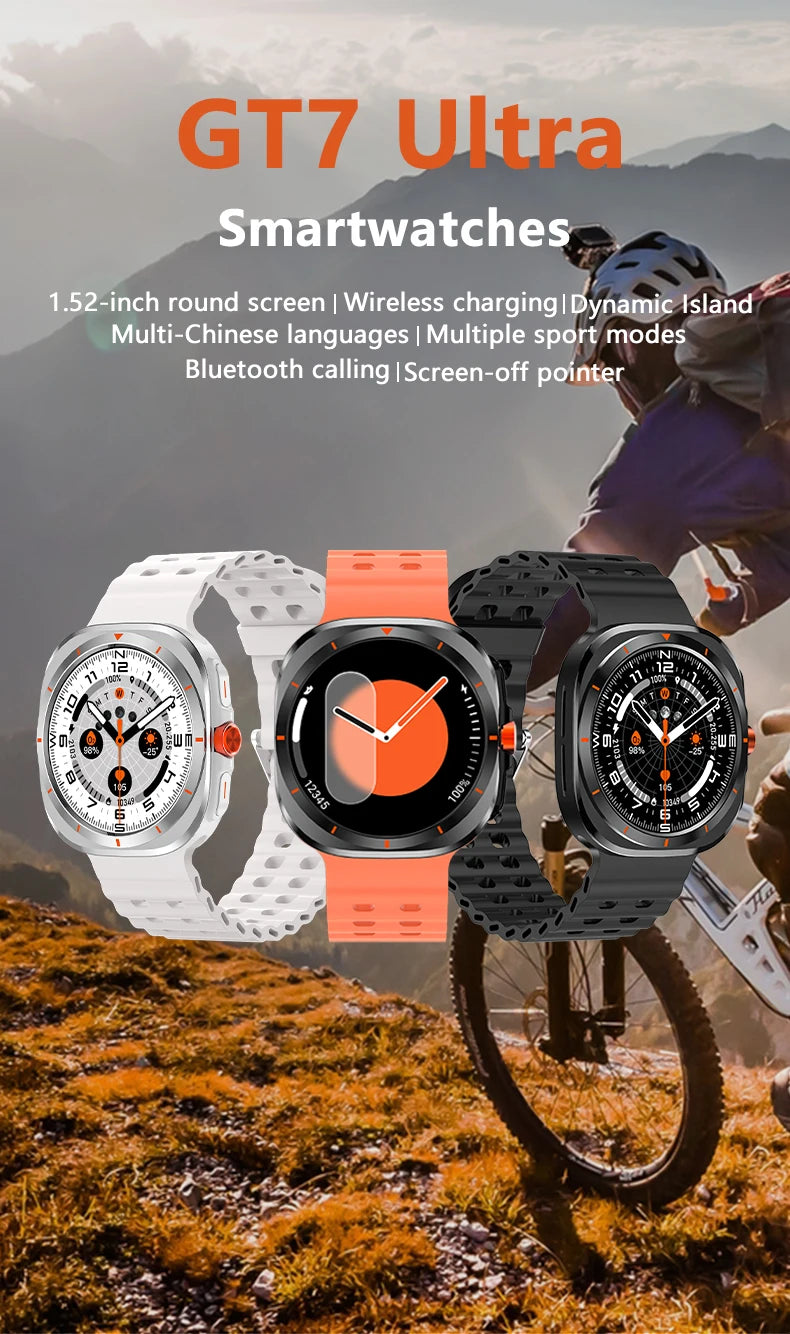 LAXASFIT GT7 Ultra Smartwatch – Bluetooth Calling & AMOLED Fitness Tracker