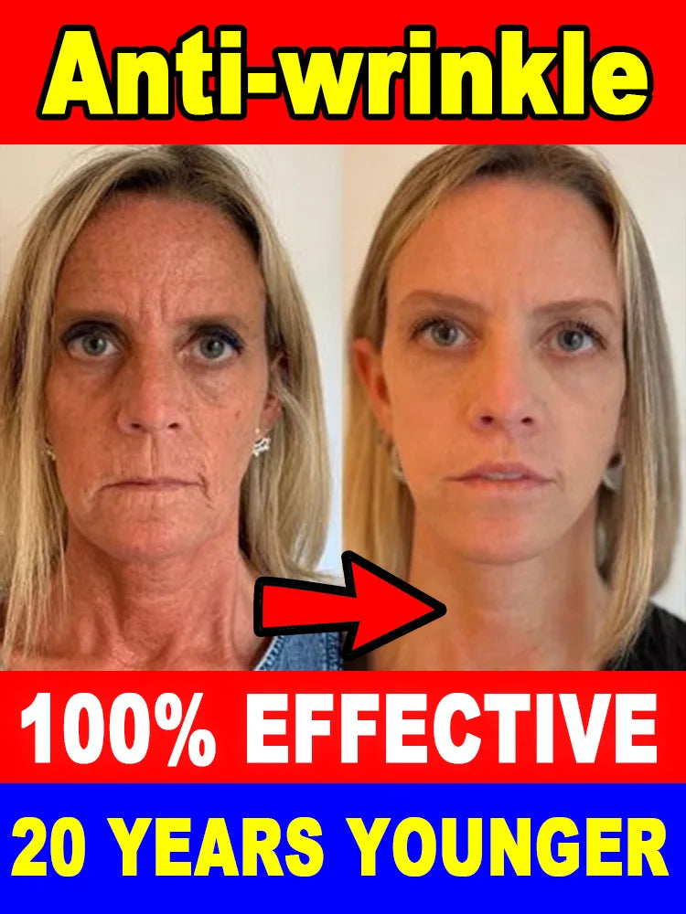 Anti-aging serum Wrinkles fade. Beauty stays.