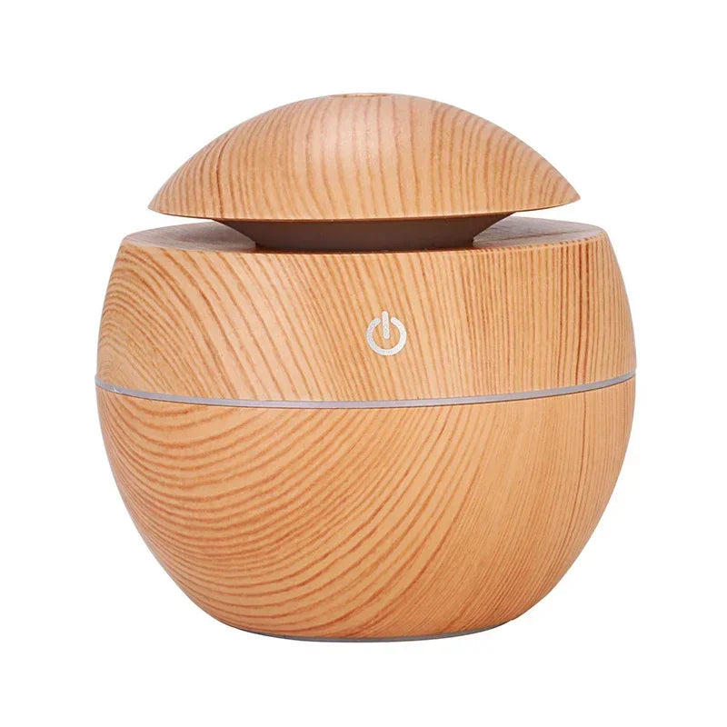 Mini Woodgrain USB Humidifier – Essential Oil Diffuser & Aromatherapy