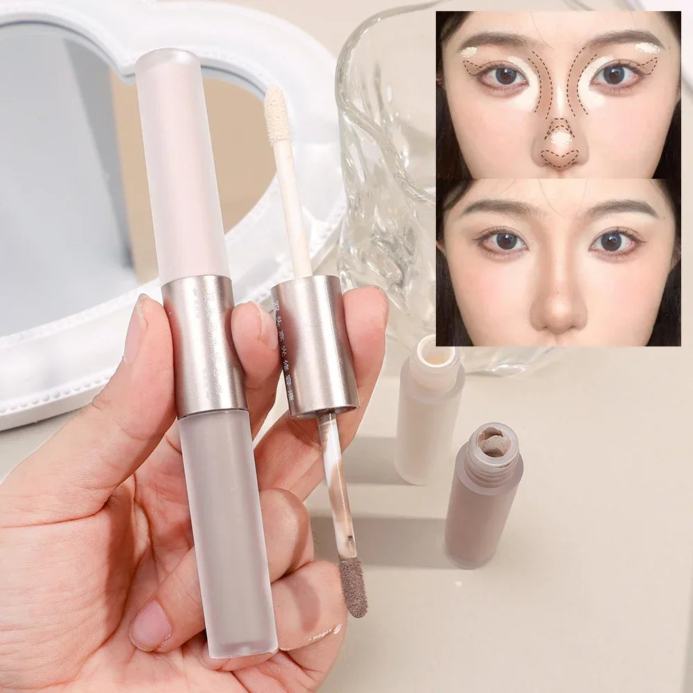 2-in-1 Matte Contour & Highlighter Stick – Double-Ended Cream Bronzer